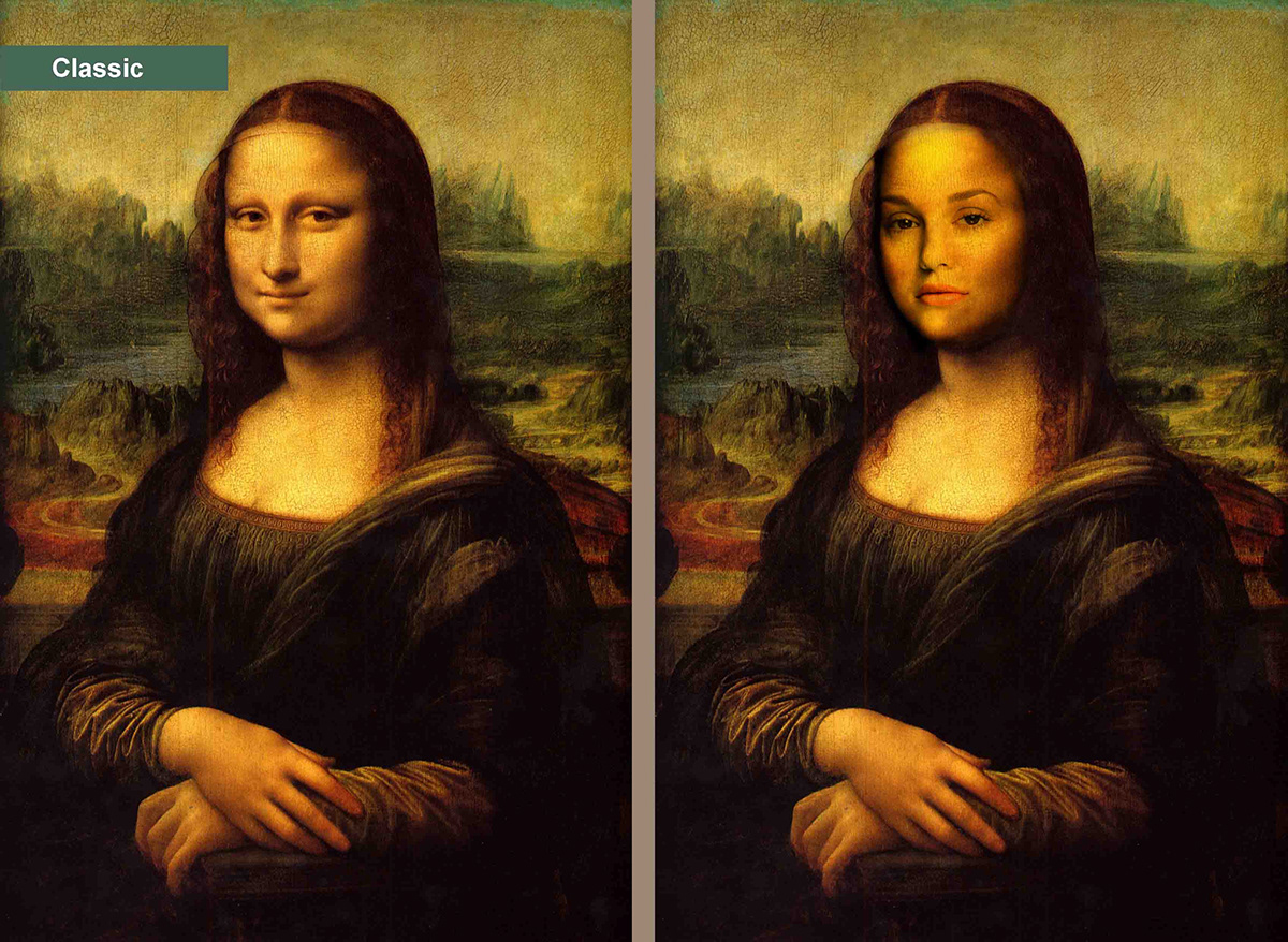 monalisa face replacement Changing face