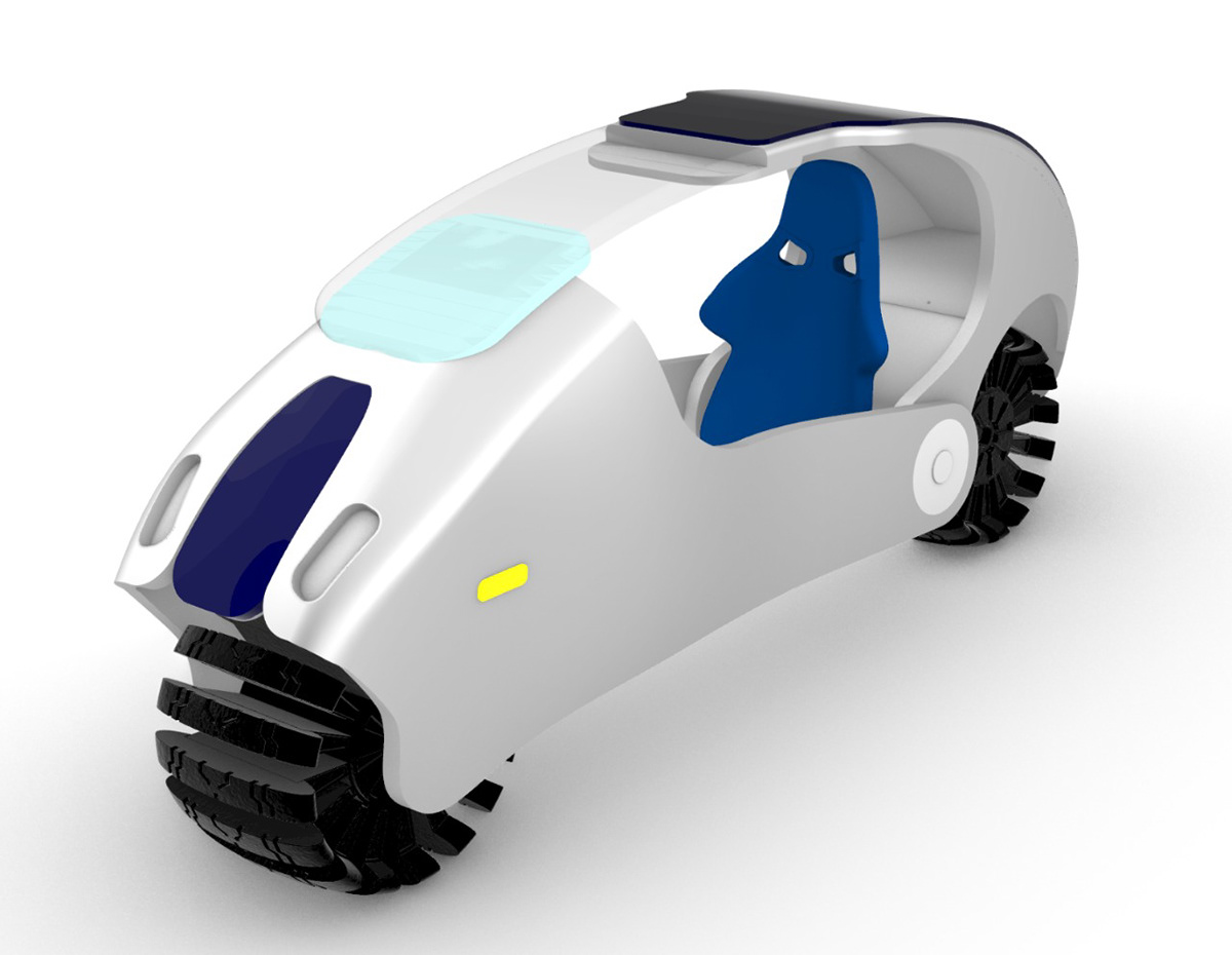 industrial design  Rhinoceros 3d modeling Render Transportation Design car Solar energy design