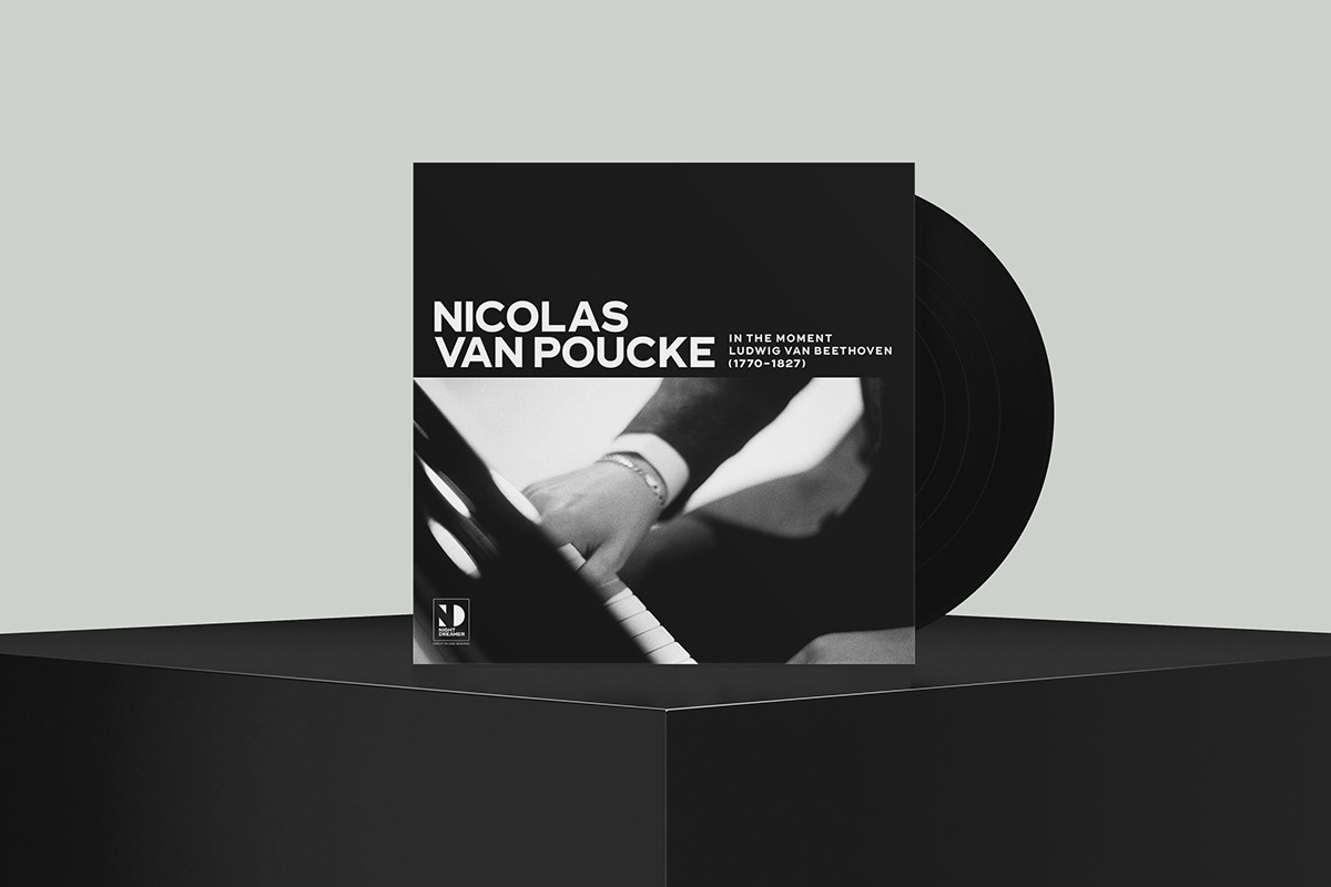 Adobe Portfolio beethoven black and white classical music Night Dreamer Records record cover record design vinyl Vinyl Cover