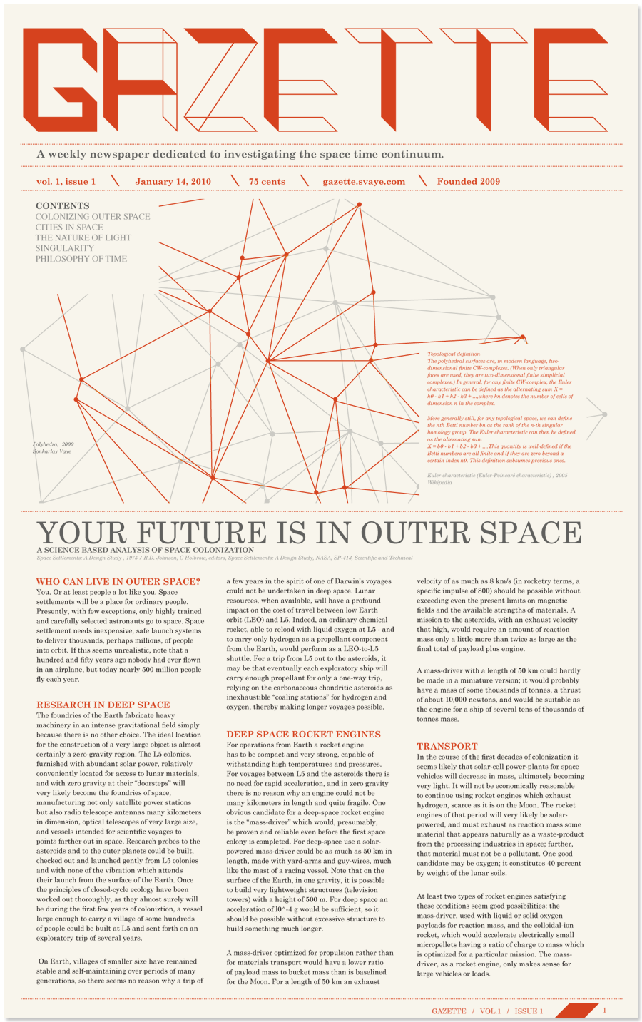 Space time publication newspaper