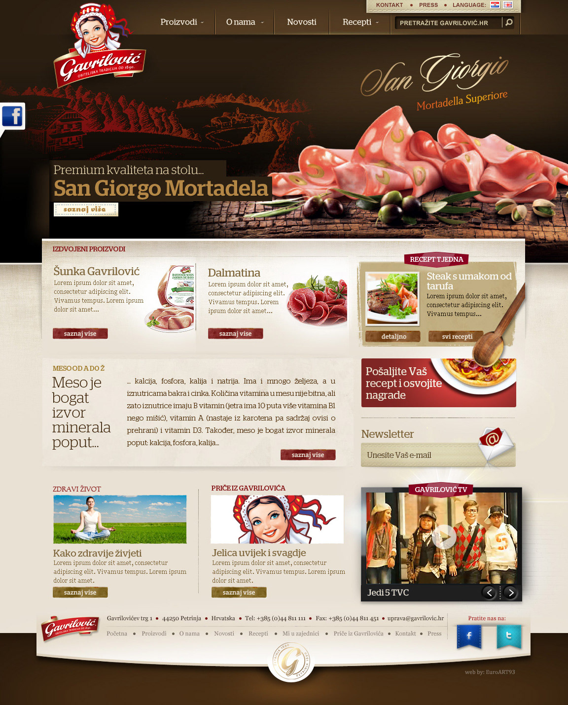 Gavrilovic  FOOD  Meat  meso  gavrilovic  euroart93  euroart  web  CMS  sousage  pasta  recepies  wine