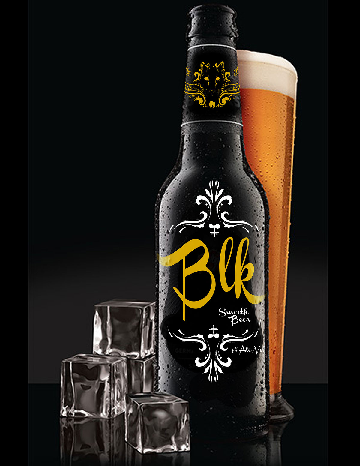 beer pakaging brand design black panter