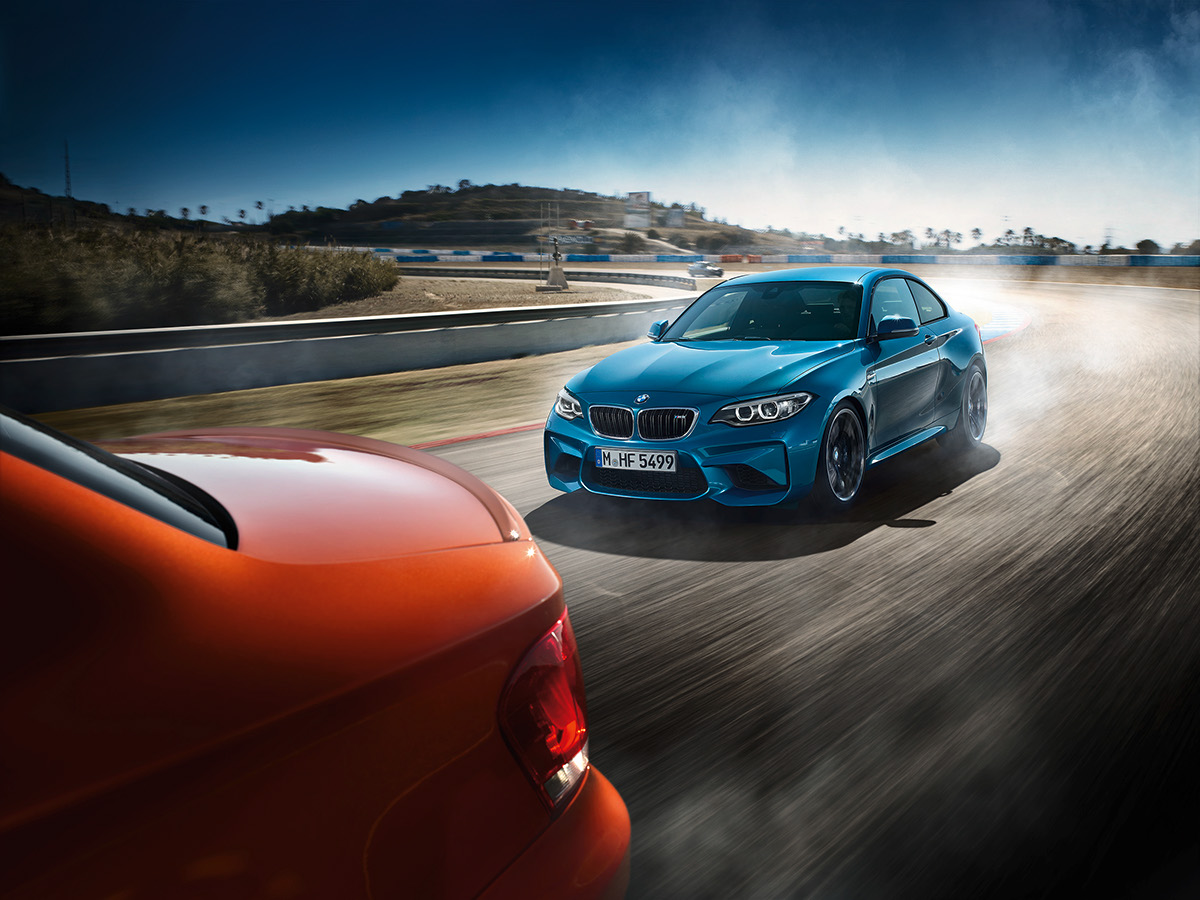BMW postproduction photoshop M2 Racing Performance speed