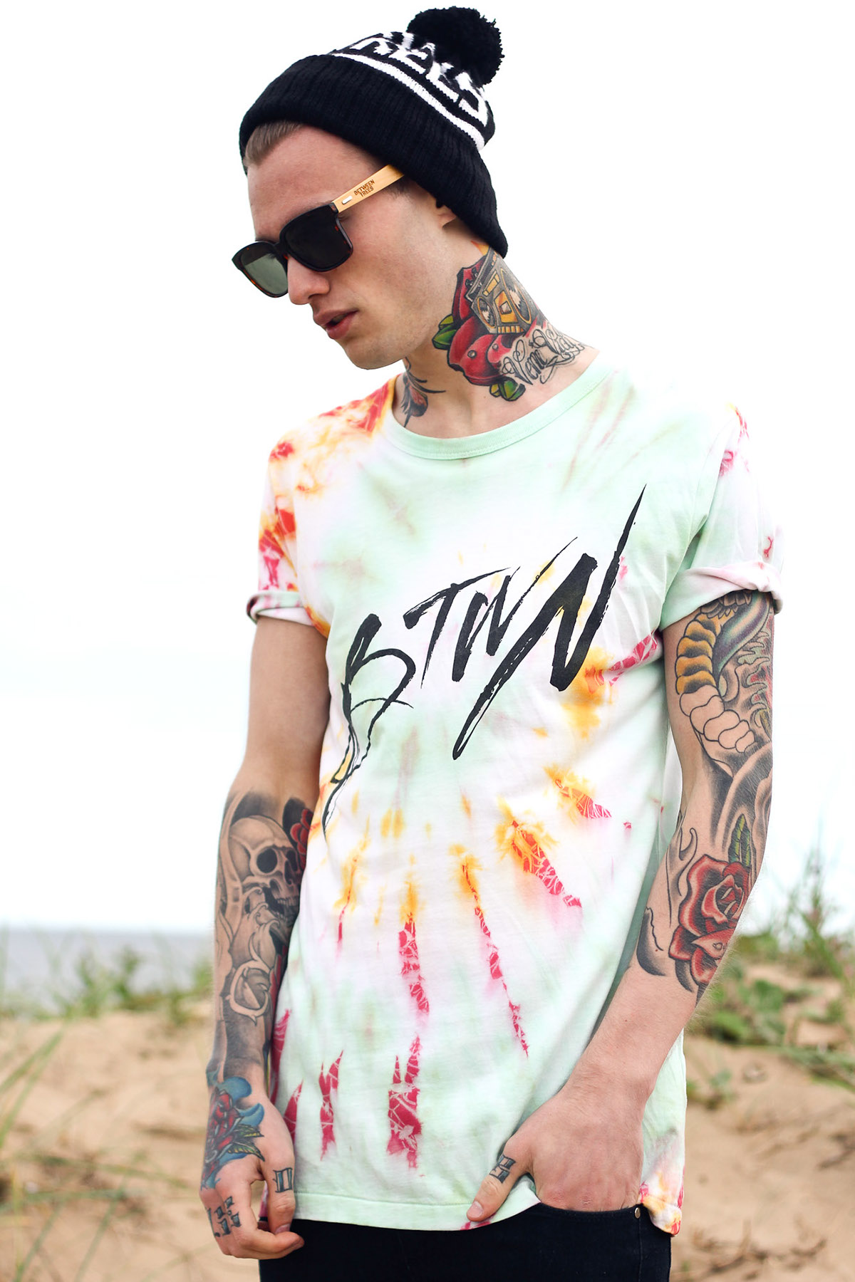 Clothing  fashion Tie-Dye Tie Dye t-shirt tee Sunglasses iphone iphone case bamboo Hipster logo between trees btwn bmx