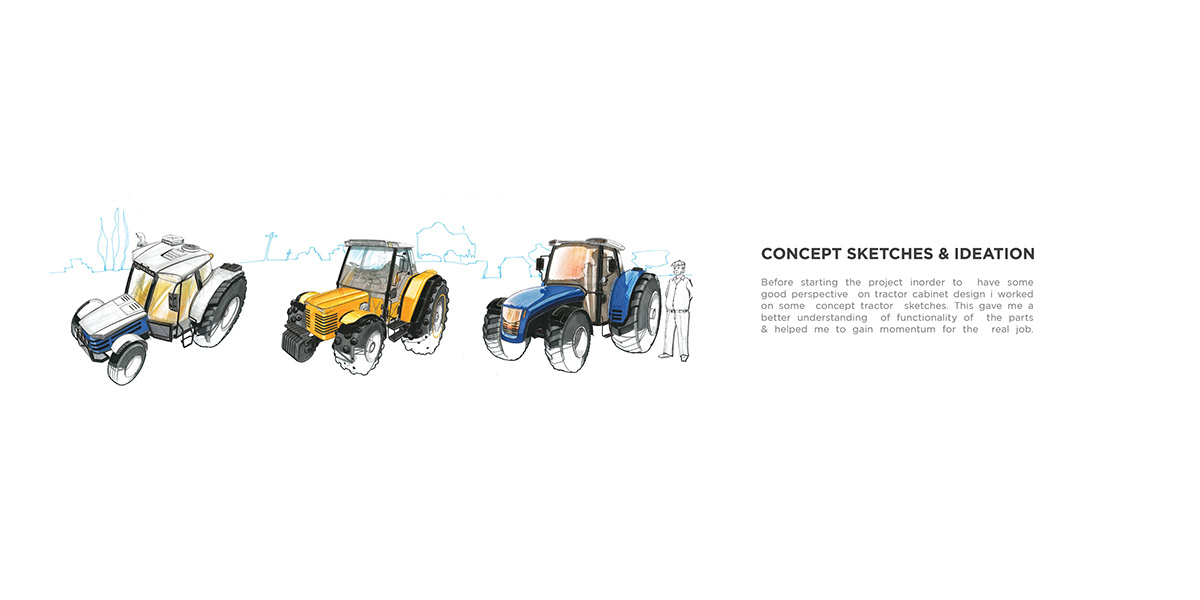 Tractor Safety Cabinet transportation design ILLUSTRATION  concept development concept design digital illustration exteriour design Tractor Cabinet