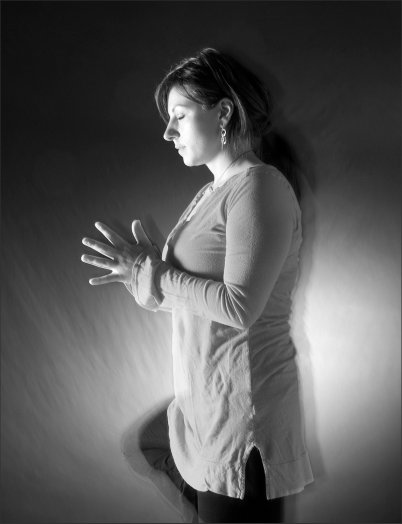 black and white Yoga Studio portrait Powerful