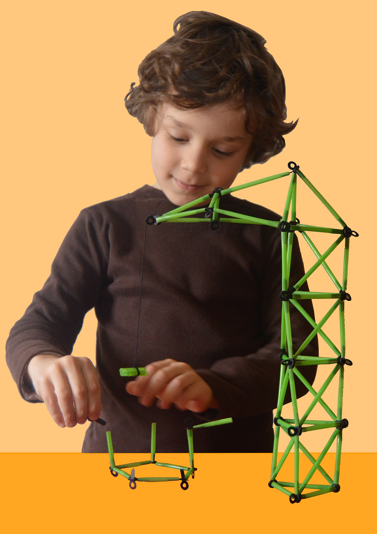 Architectural Toys toy children play compal palhinhas straws