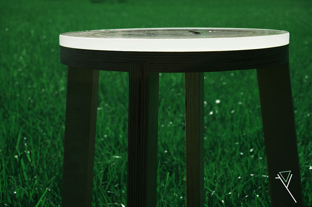 stool furniture fresh modern new simple seat design light Nature green minimal Minimalism logo