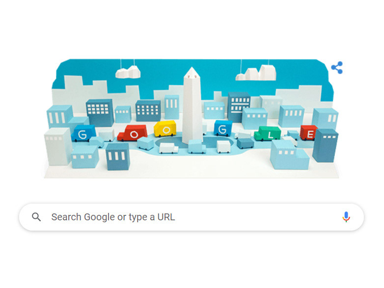 google Google Doodle guardabosques obelisk Paper Illustration papercraft