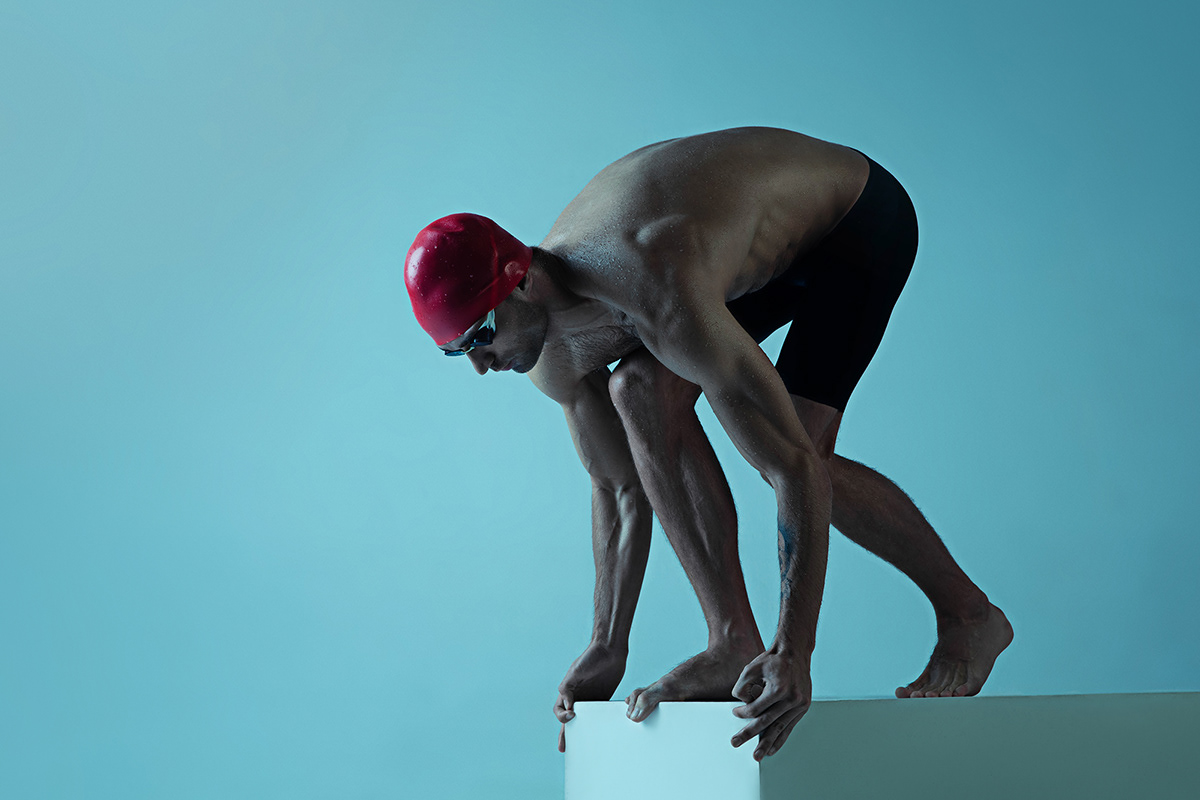 color portrait sport swimming water