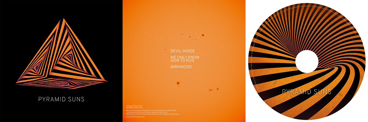 cd Album art design sun spots Sun pyramid