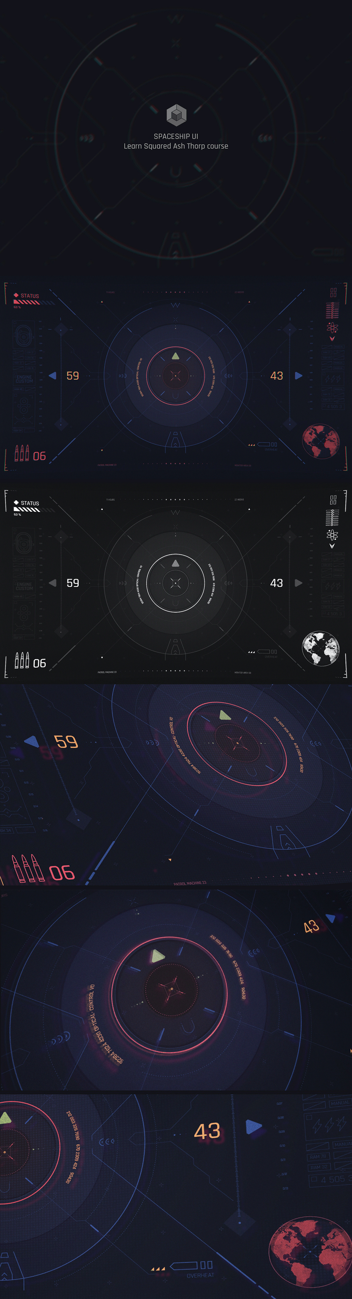 ash thorp crosshair game ui HUD leran squared space ship typography   UI Cyberpunk cyberpunk ui