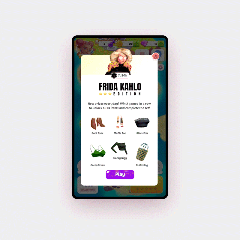 andriod design Fashion  game jobs to be done mobile prototype UI ux wireframes