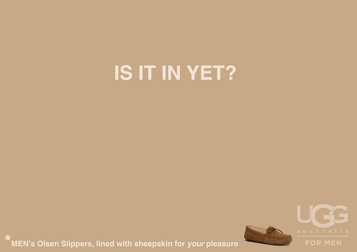 Ugg ycn men Retail shoes poster footwear boots innuendo