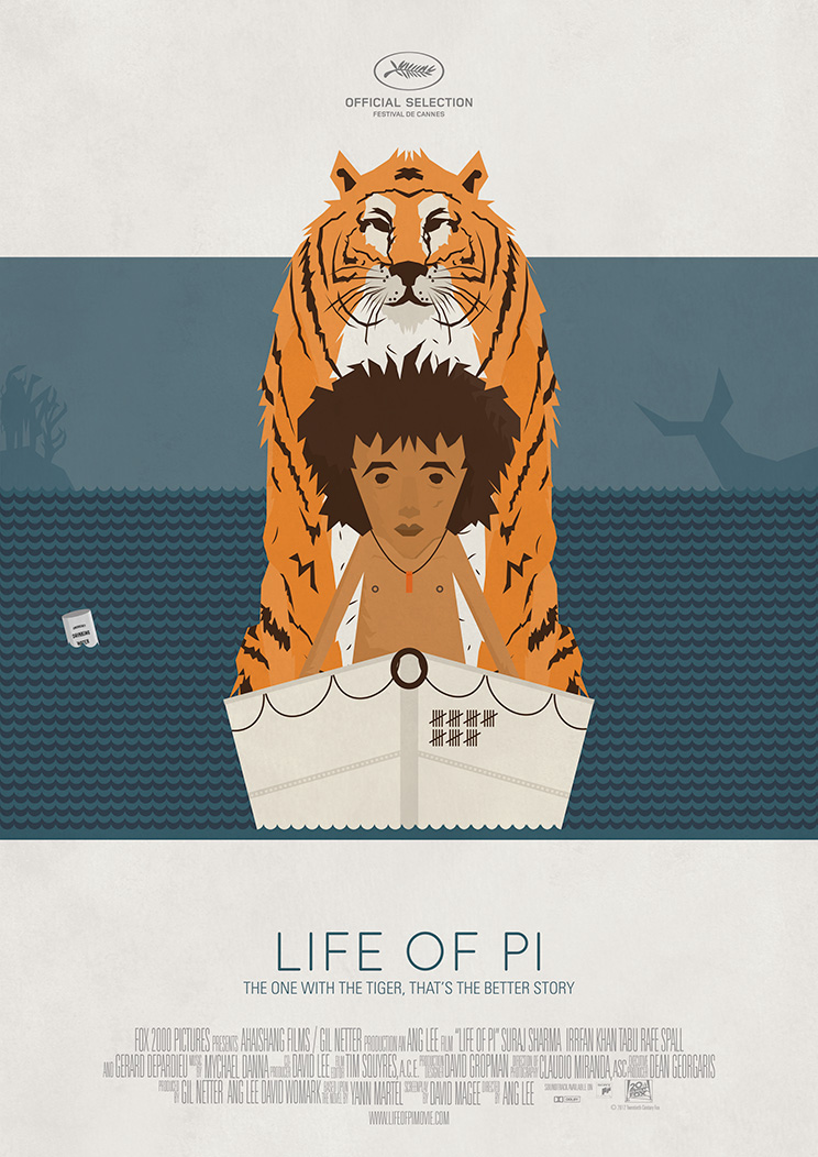 life of pi Movies movie poster alternative poster photoshop Illustrator vector print movie