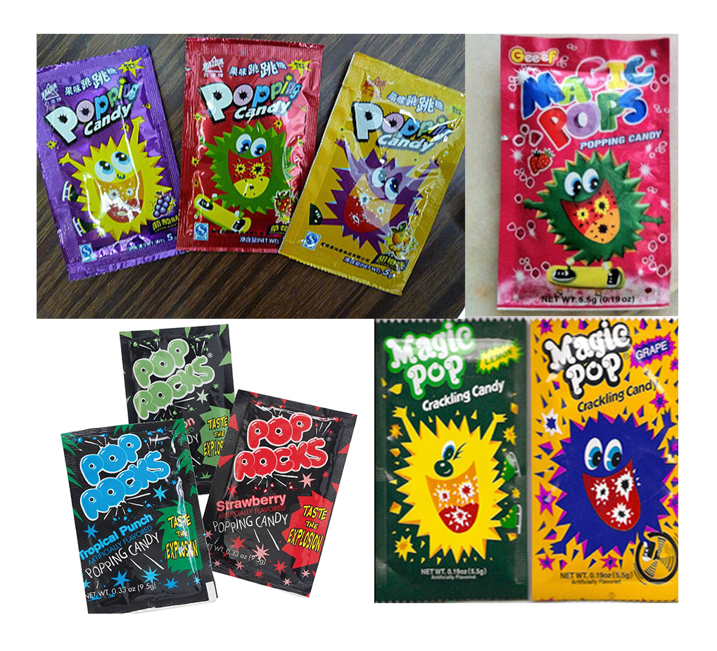 Pop rocks magic pops crackling candy rebranding Pop Art comic art