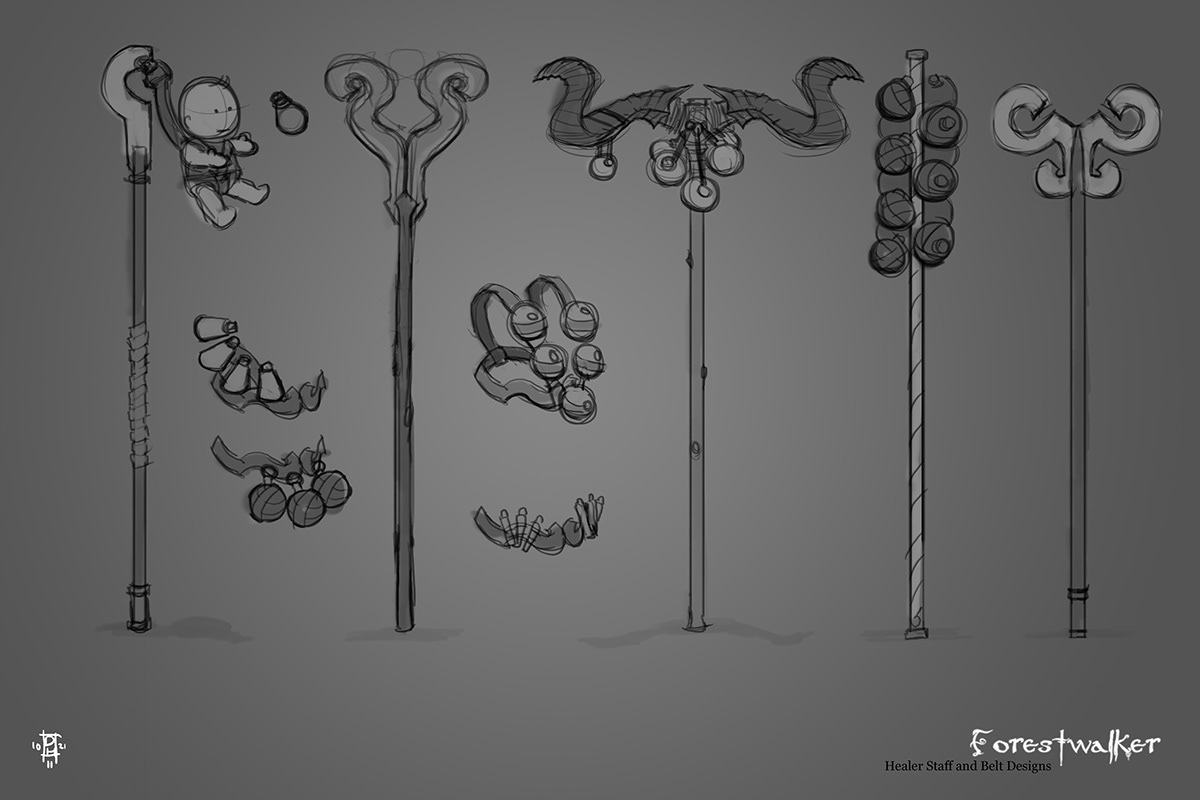 iPad Game Forestwalker cartoon vector environment