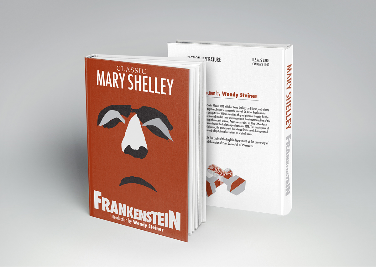book redesign frankenstein boris karloff bold