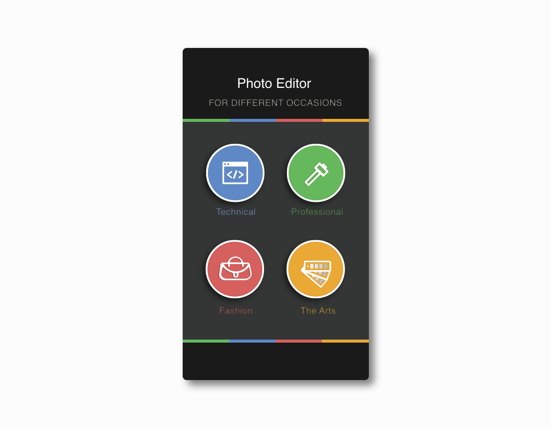 Adobe Portfolio photo editing mobile applications