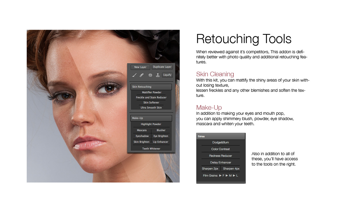 retouch panel photoshop skin color action actons PS