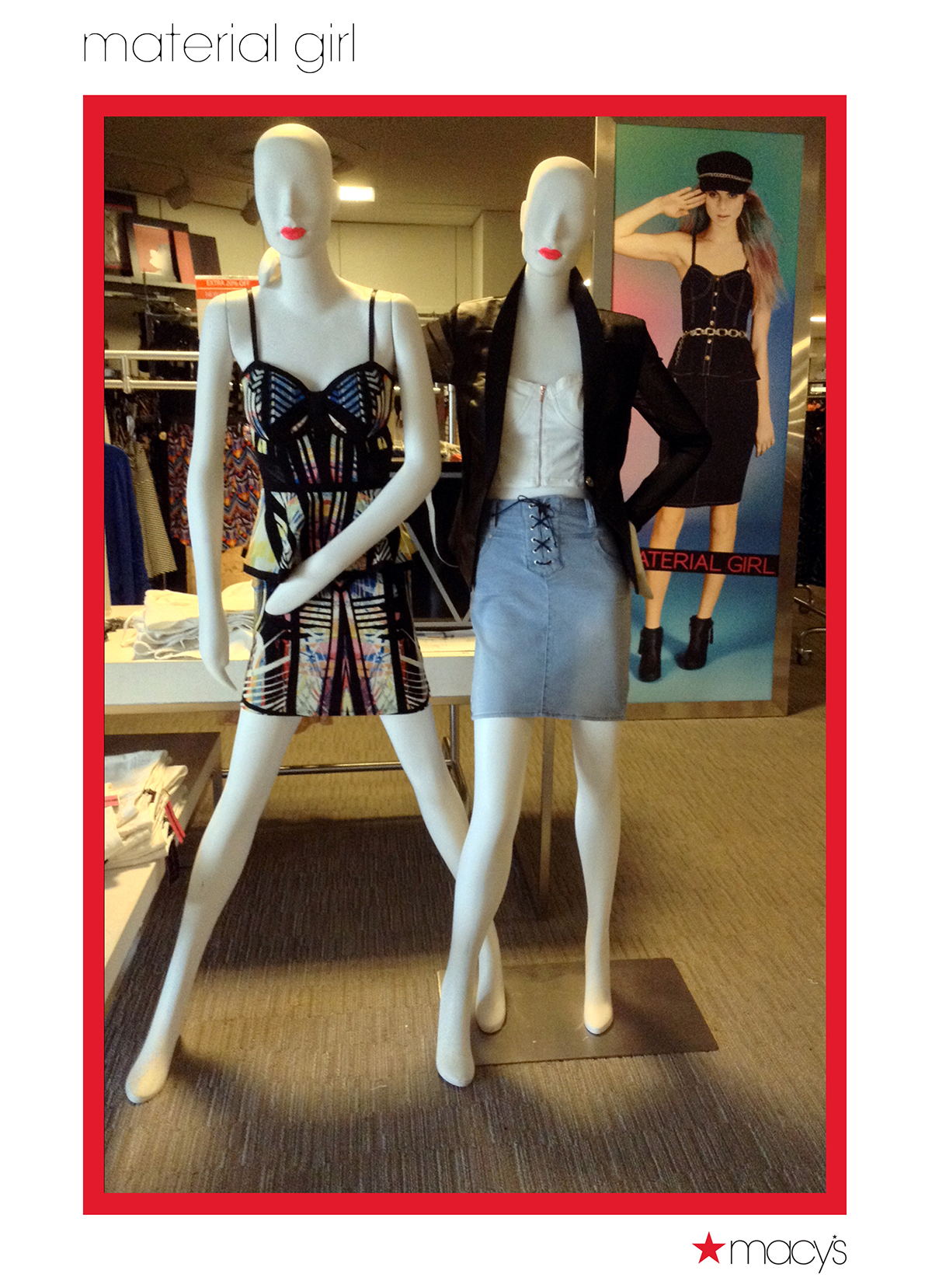 Macy's Visual Merchandising styling  rtw kids mens visual visual display mannequins
