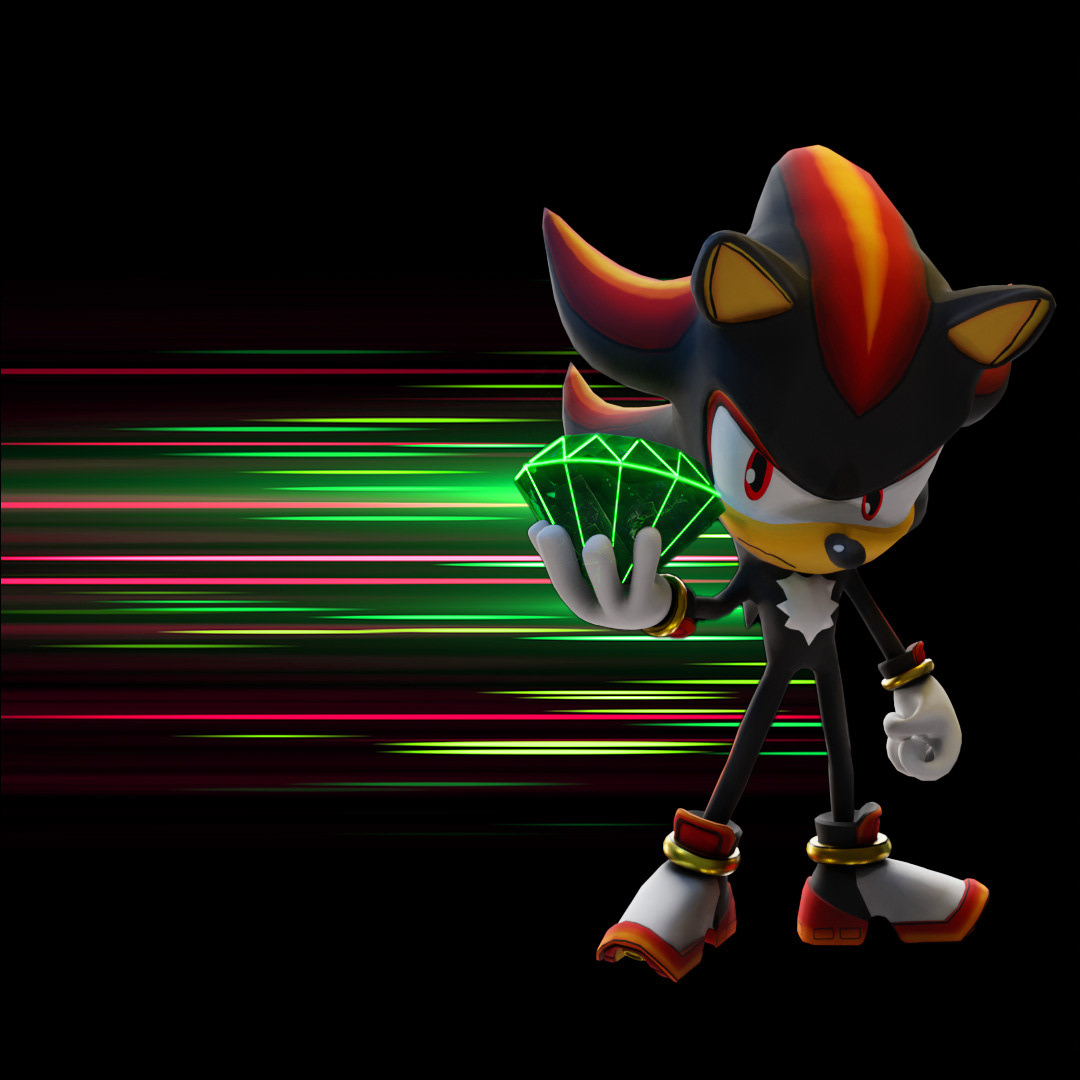 3D 3D model 3d art stylized sonic shadow stylized character sculpting  GameAsset shadow the hedgehog
