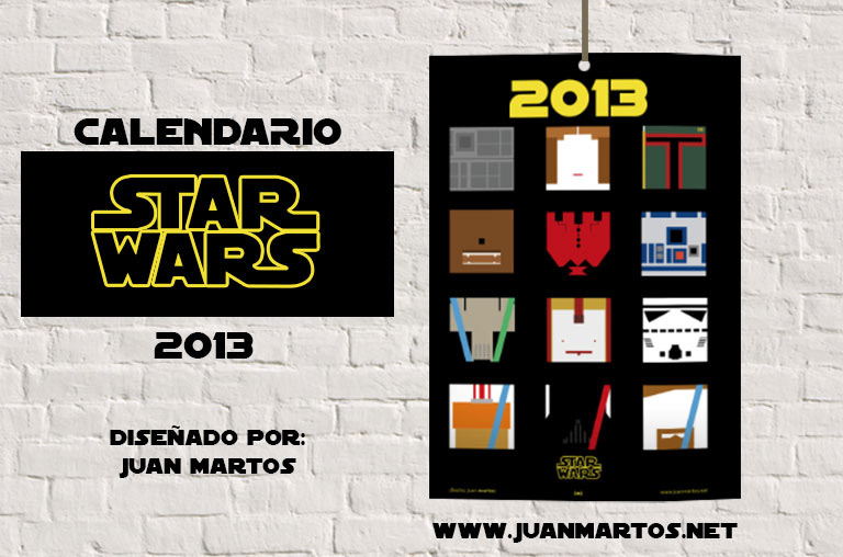 star wars 2013 calendars calendarios 2013 freebies illustrations