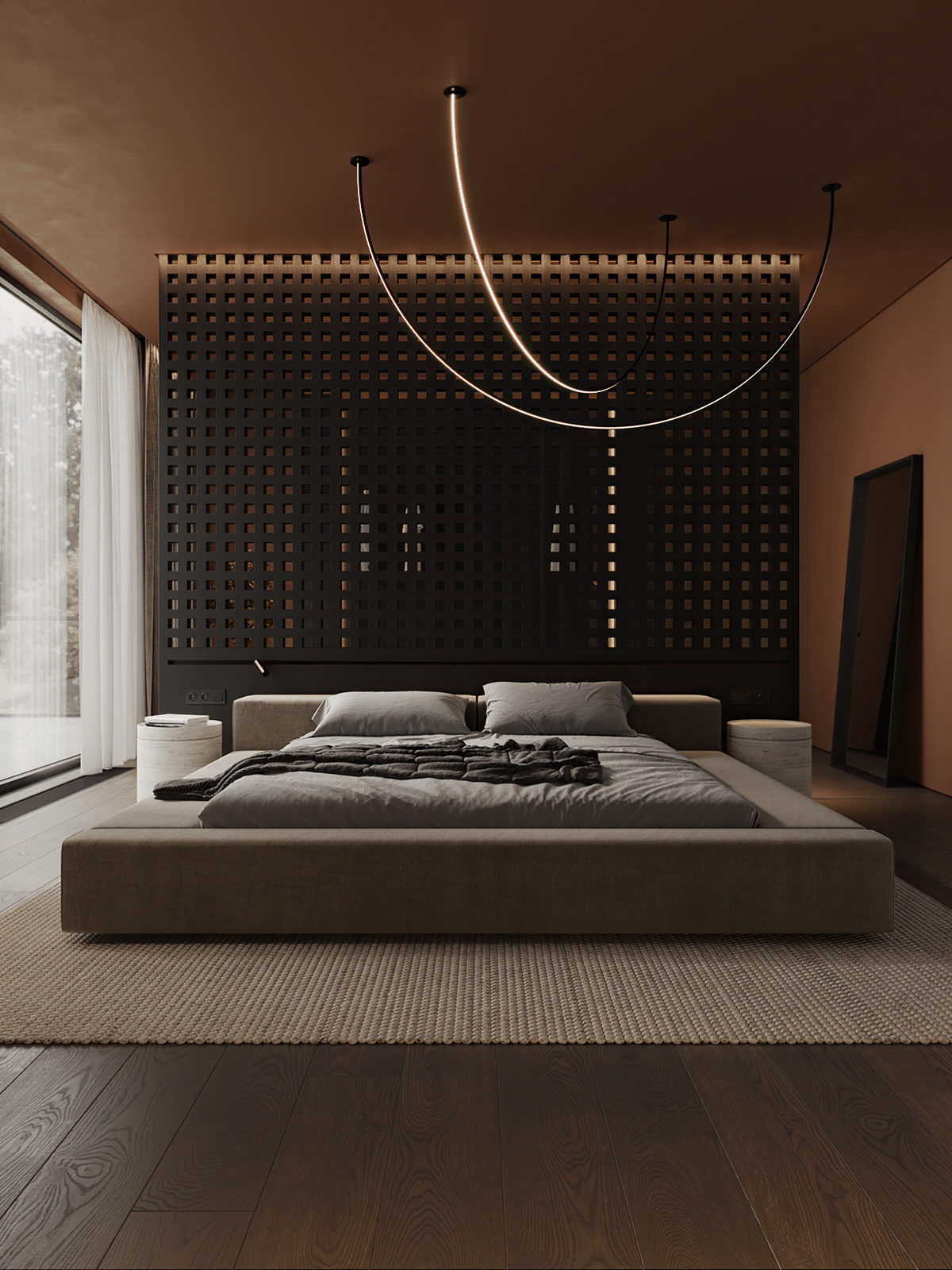 3D architecture bedroom corona Interior interior design  Minimalism modern Render visualization