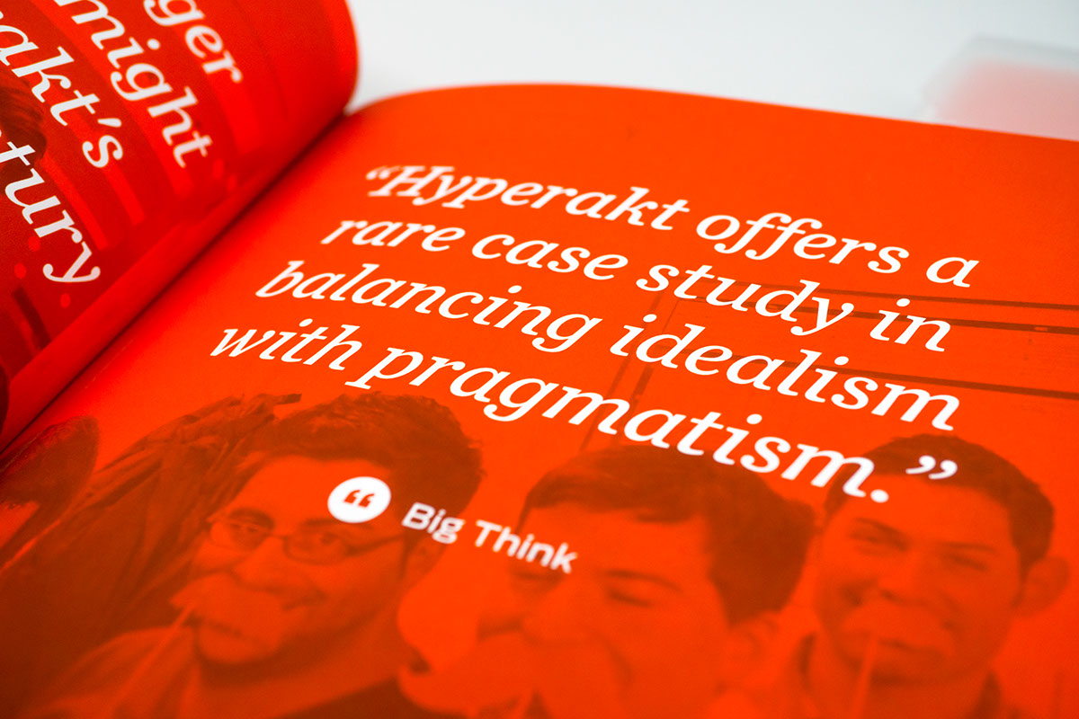 Hyperakt Promo book book Promotional business to business look book design studio book design