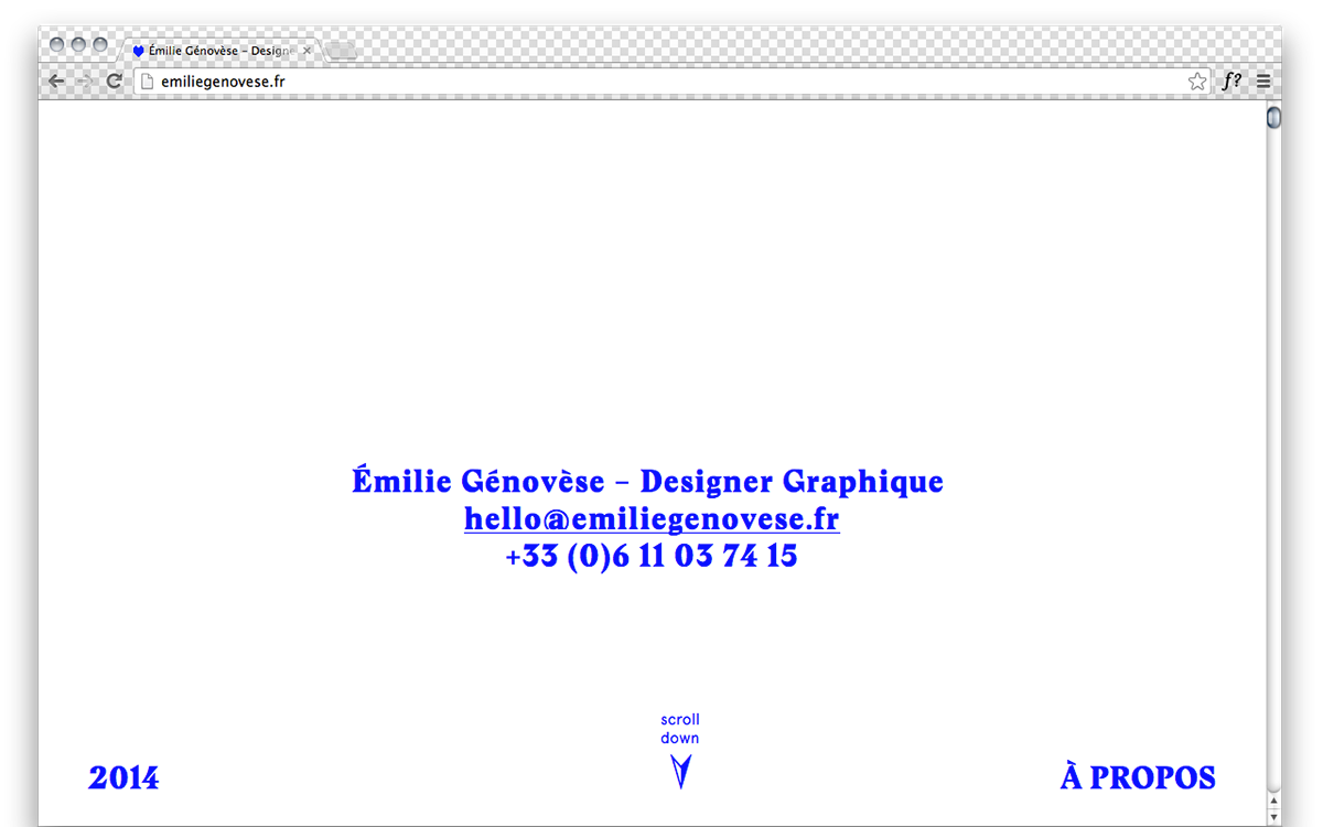 Website emiliegenovese blue scroll emilie genovese