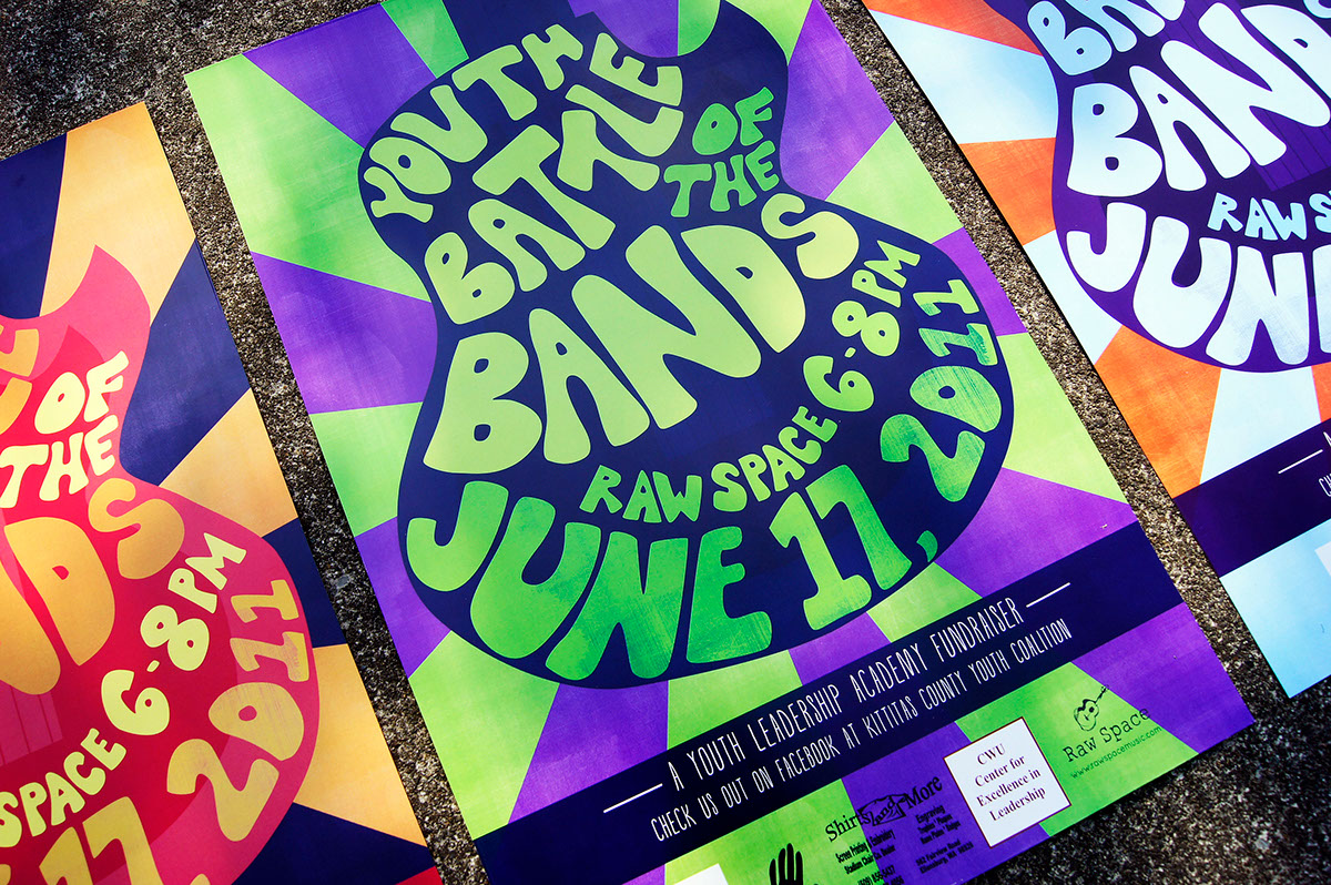 poster concert  Bands battle type  print Show  bright