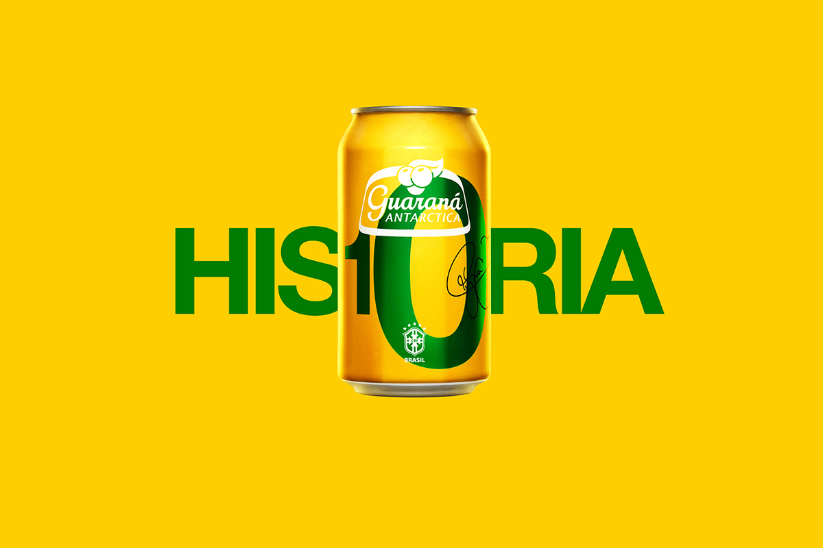 package soda can Brazil guarana soccer design helvetica national team football futebol Brasil seleção CBF Latas