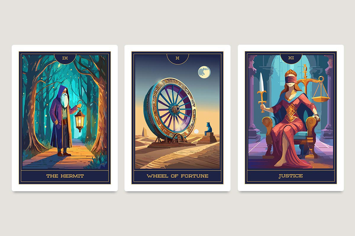 Tarot Cards tarot tarot deck printables branding  adobe illustrator Ai Art concept ai artificial intelligence