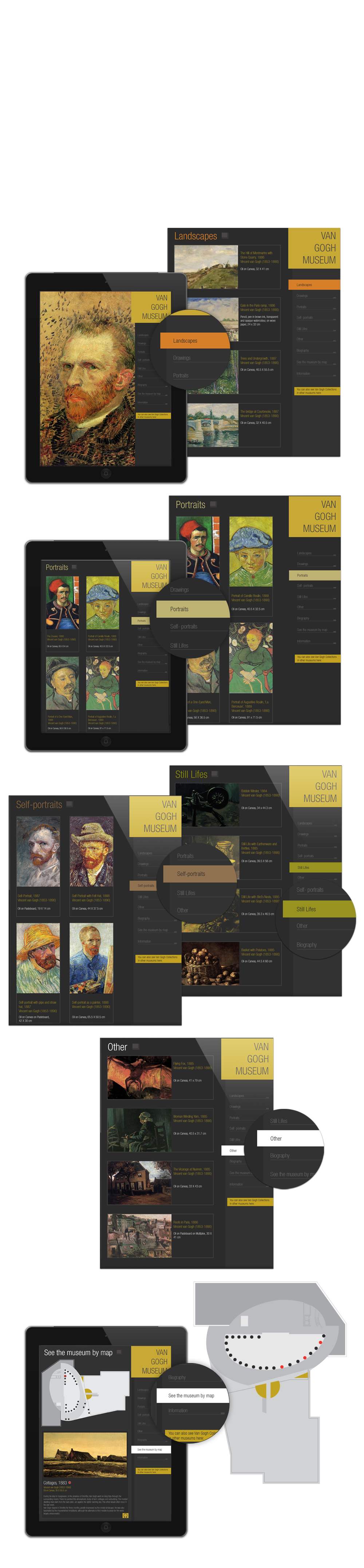 app mobile iPad museum Gogh Van cool design