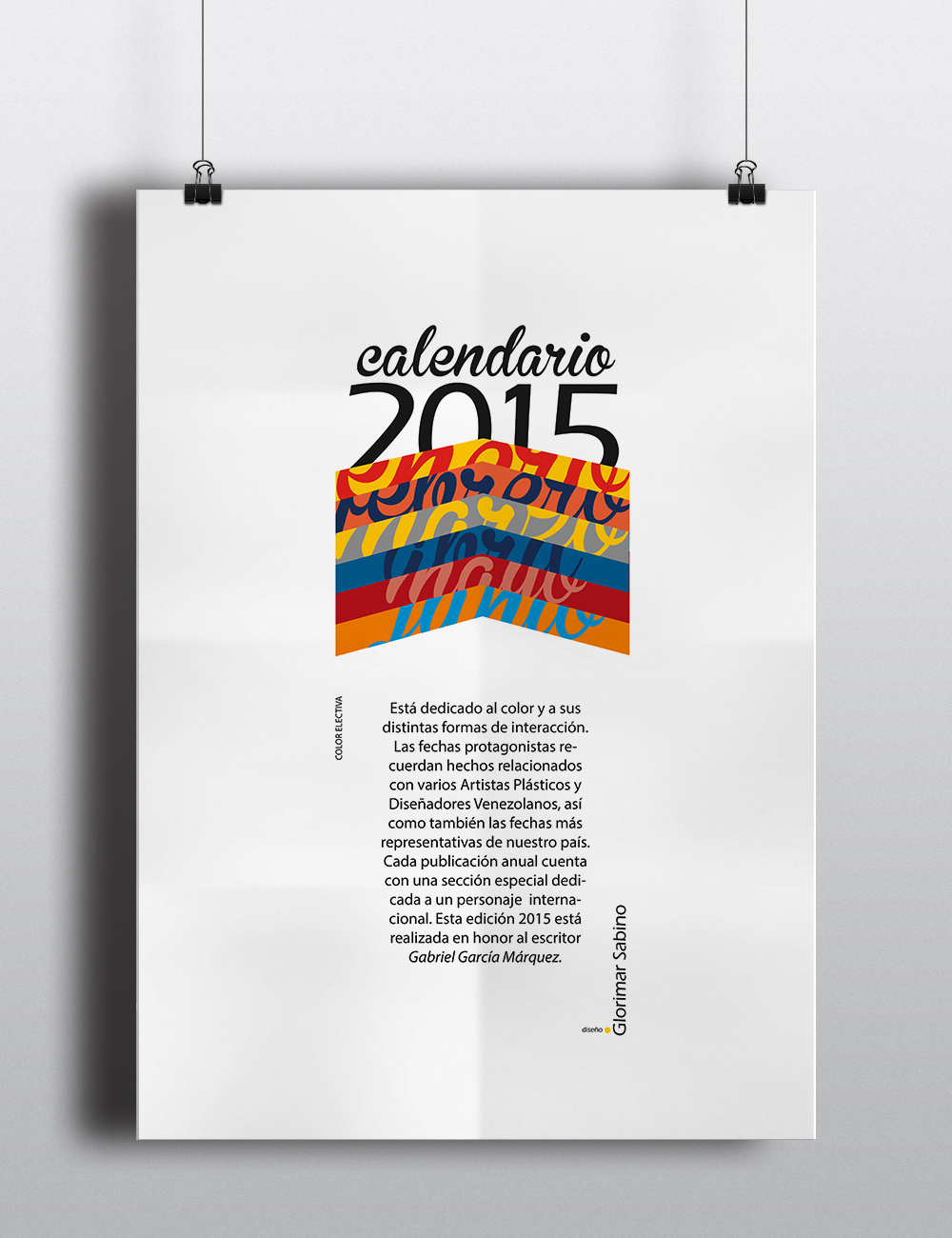 calendario tipografia color venezuela artistas
