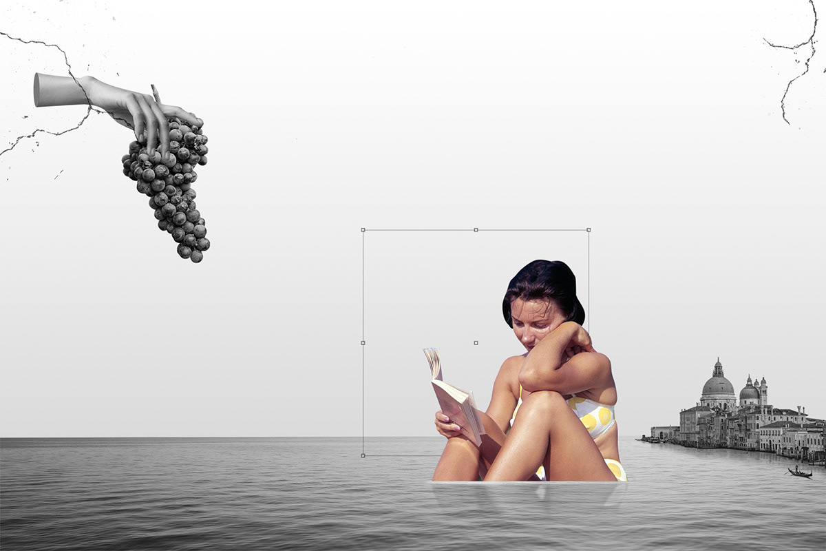 argentina art collage collage art digital hotel boutique inmigrantes Inmigrants photoshop wine