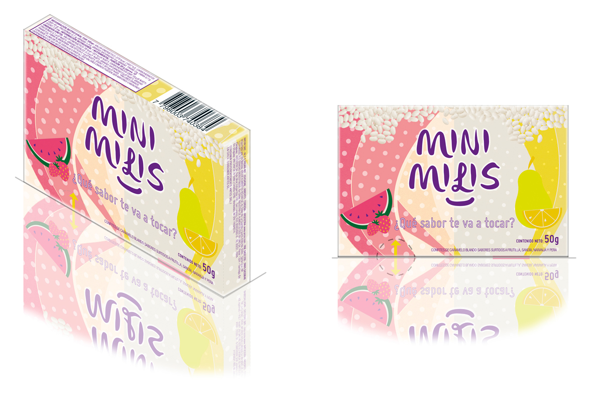 mini milis Golosina caramelos Candies Kiosko Pack envase Gutenberg