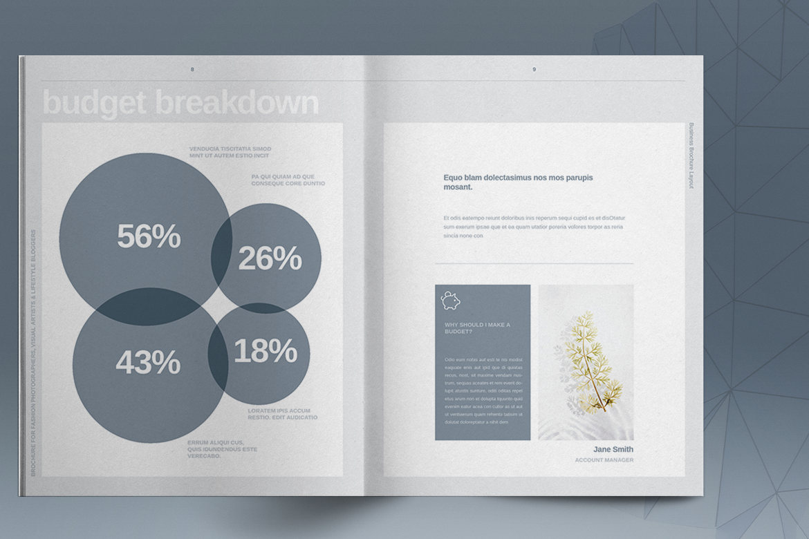 brochure business clean clear cool Layout magazine minimal modern template