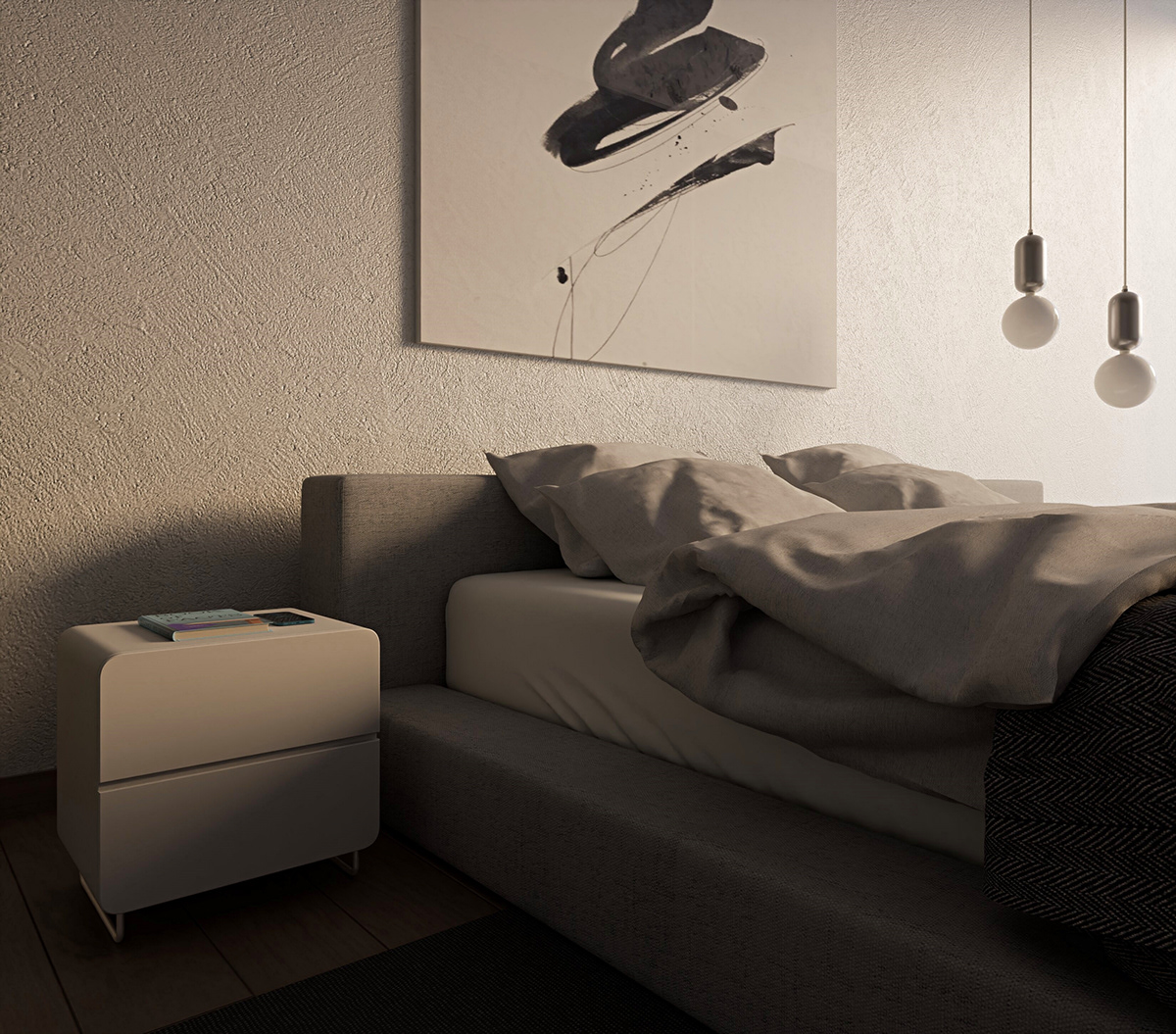 architecture bedroom designer home interior design  post Project Render Socialmedia visualization