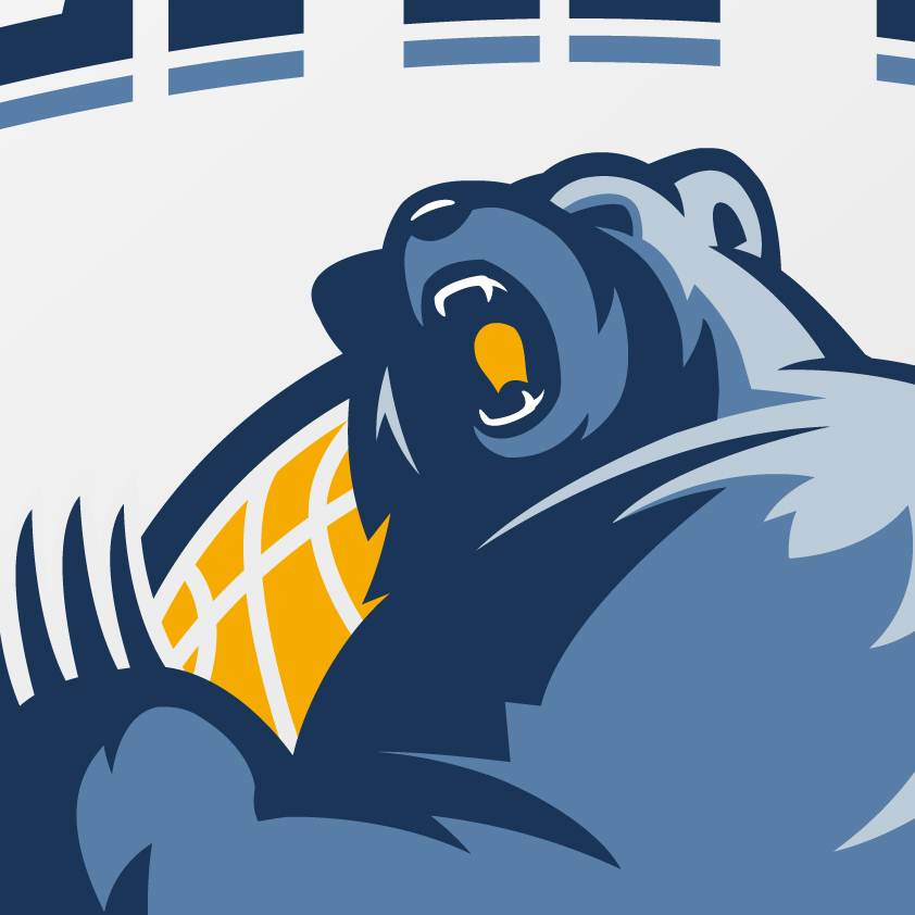 Sports logo Sports Identity sports basketball NBA Memphis grizzlies bear redesign concept
