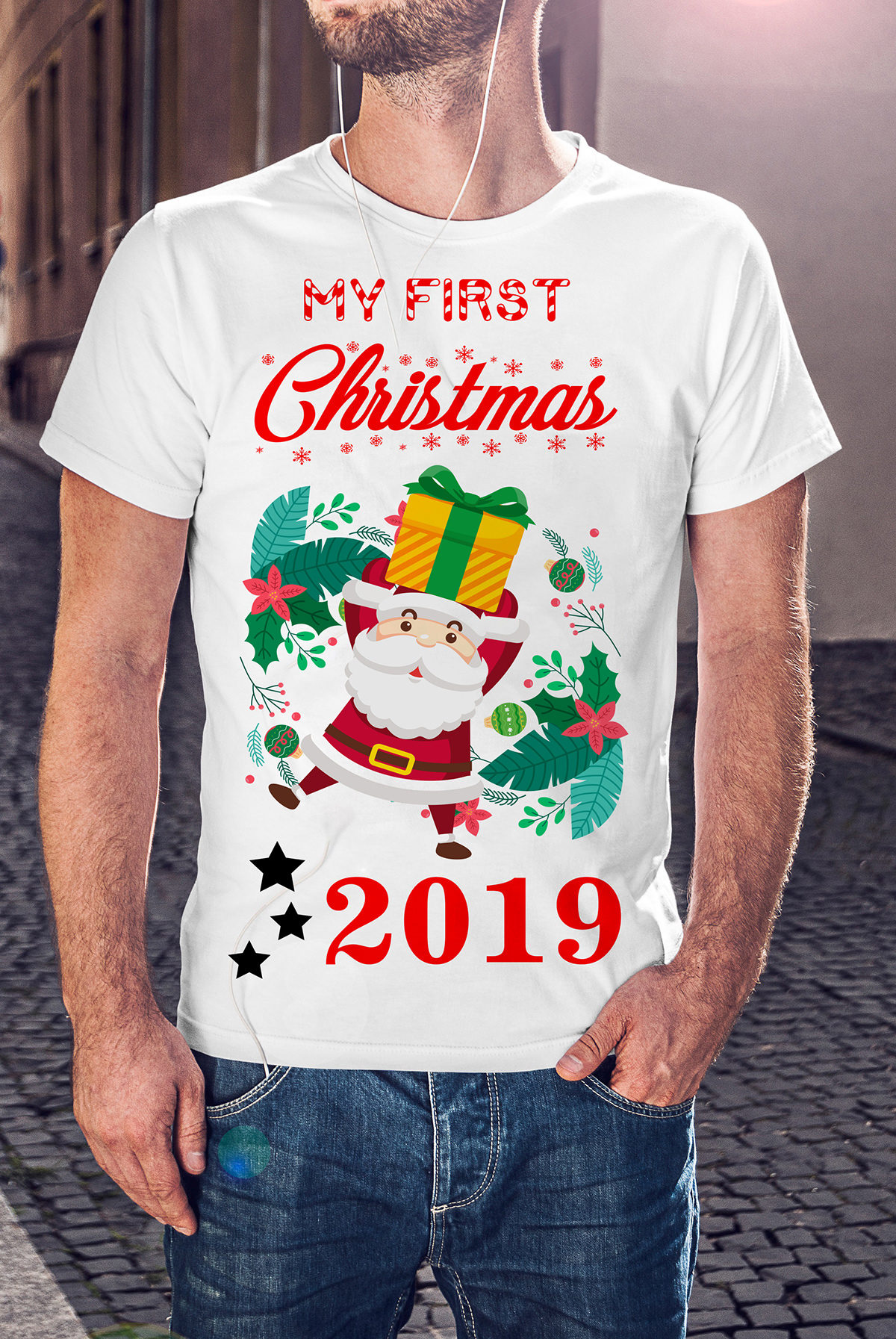 christmas-t-shirt-design-with-free-mockup-on-behance