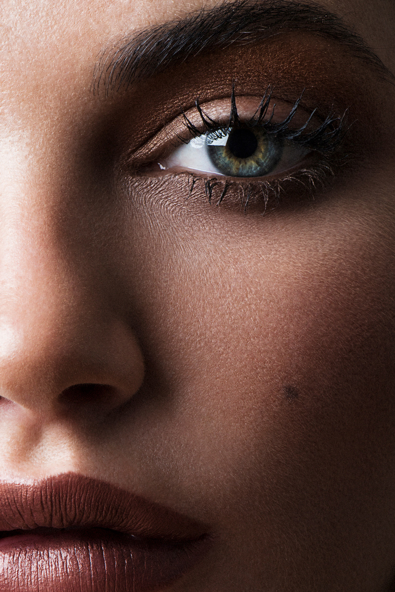 beauty London model test make-up makeup close-up eye lips skin