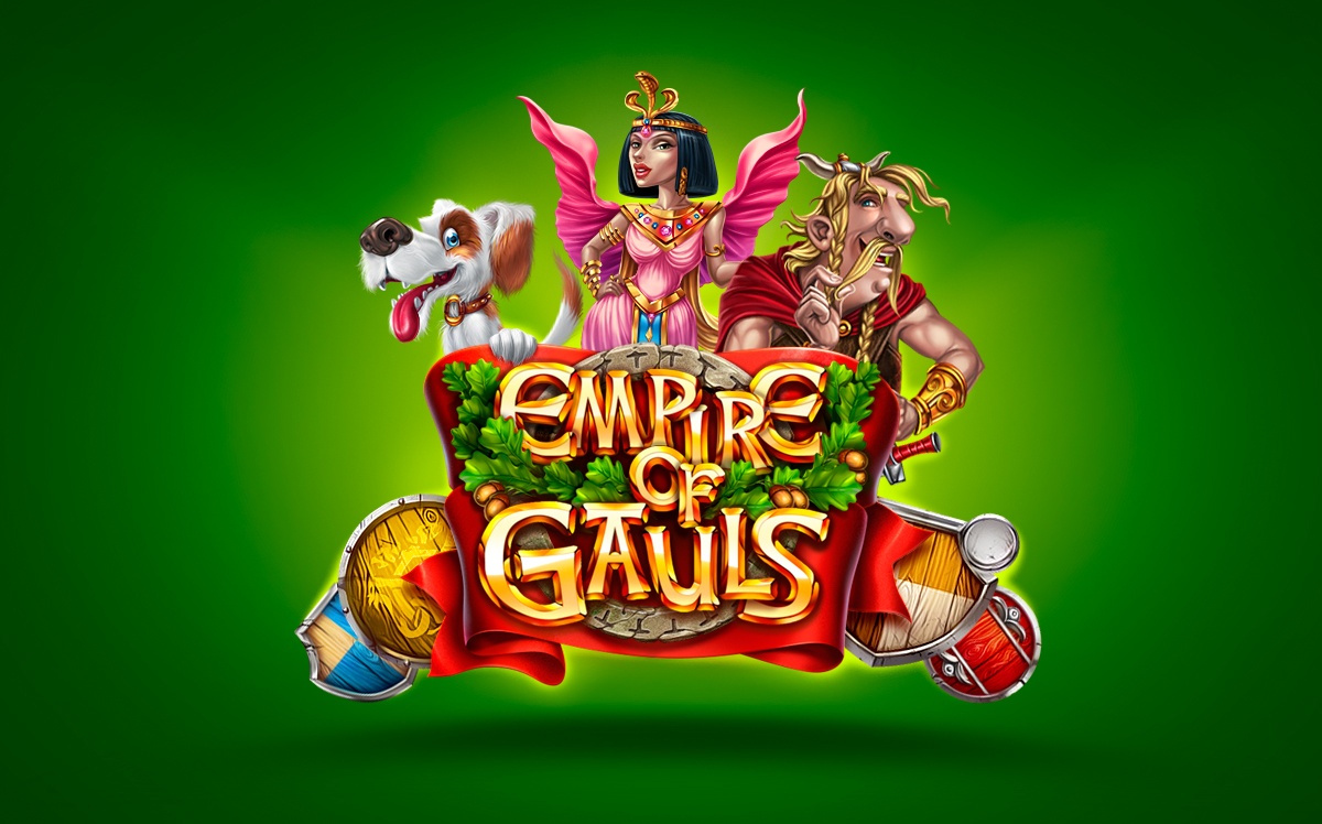 Game Art game design  graphic design  Slot Design slot machine gambling UI Empire Gauls Digital Art 