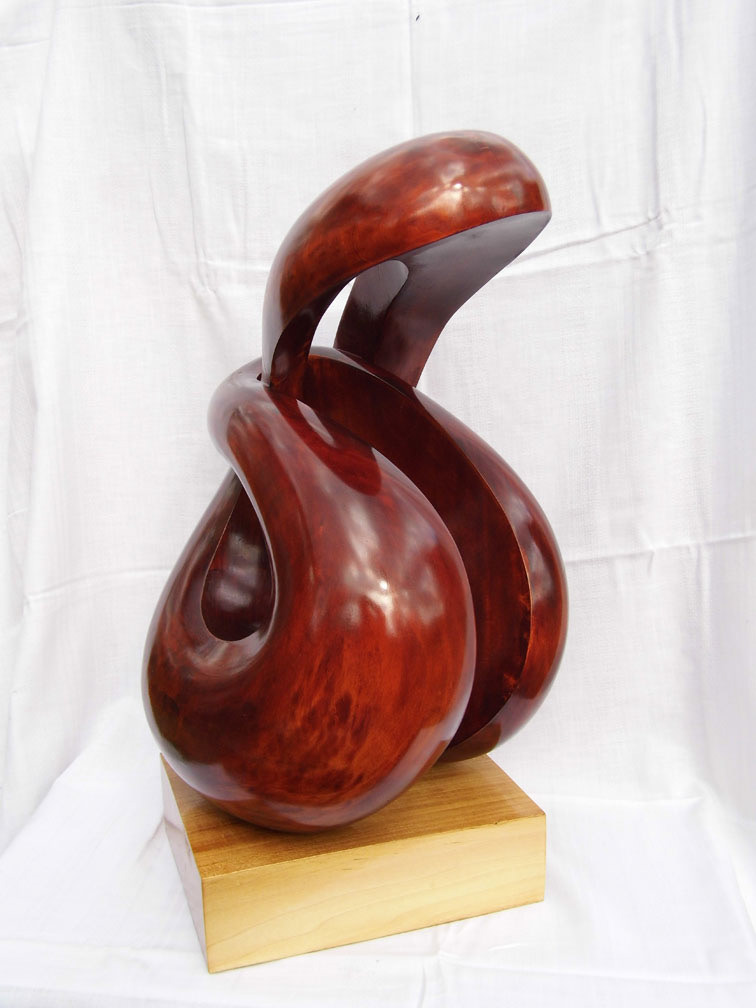 wood red sculpture