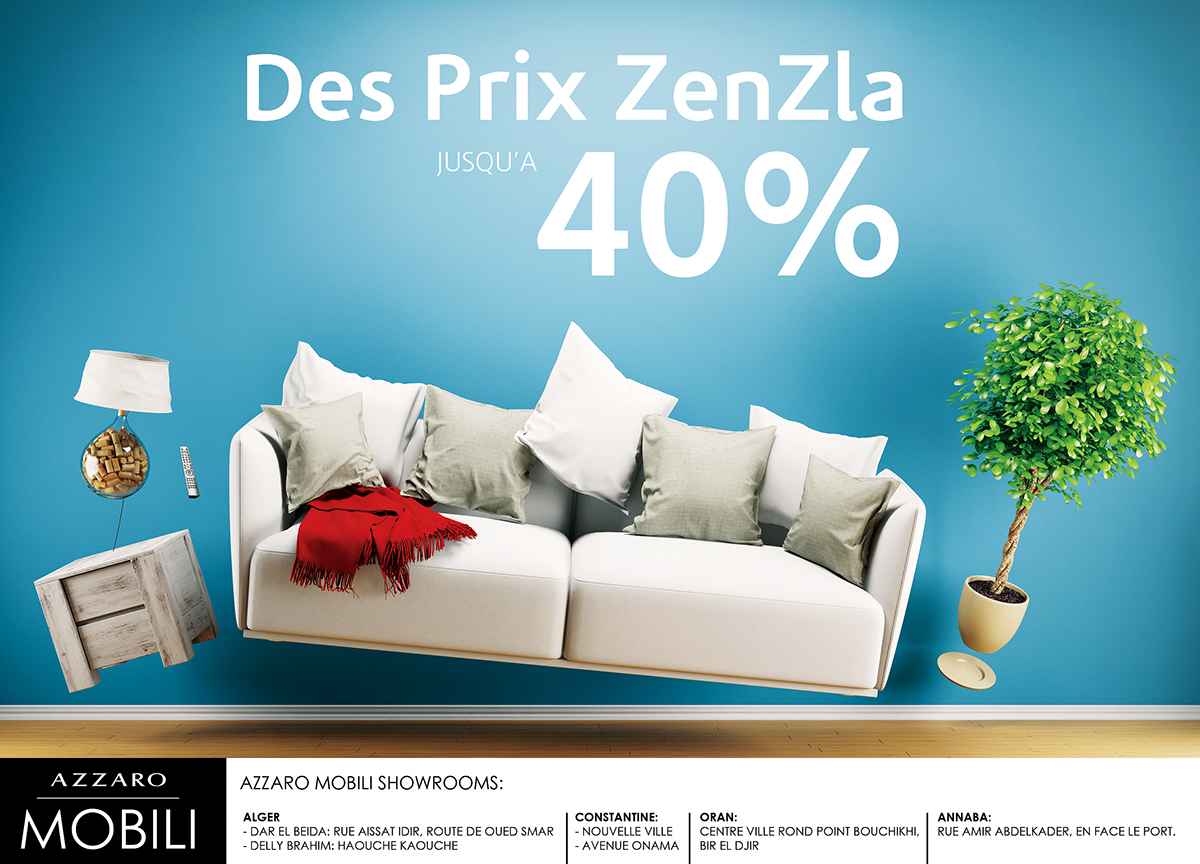 azzaro furniture design ads press algerie alger algiers agency