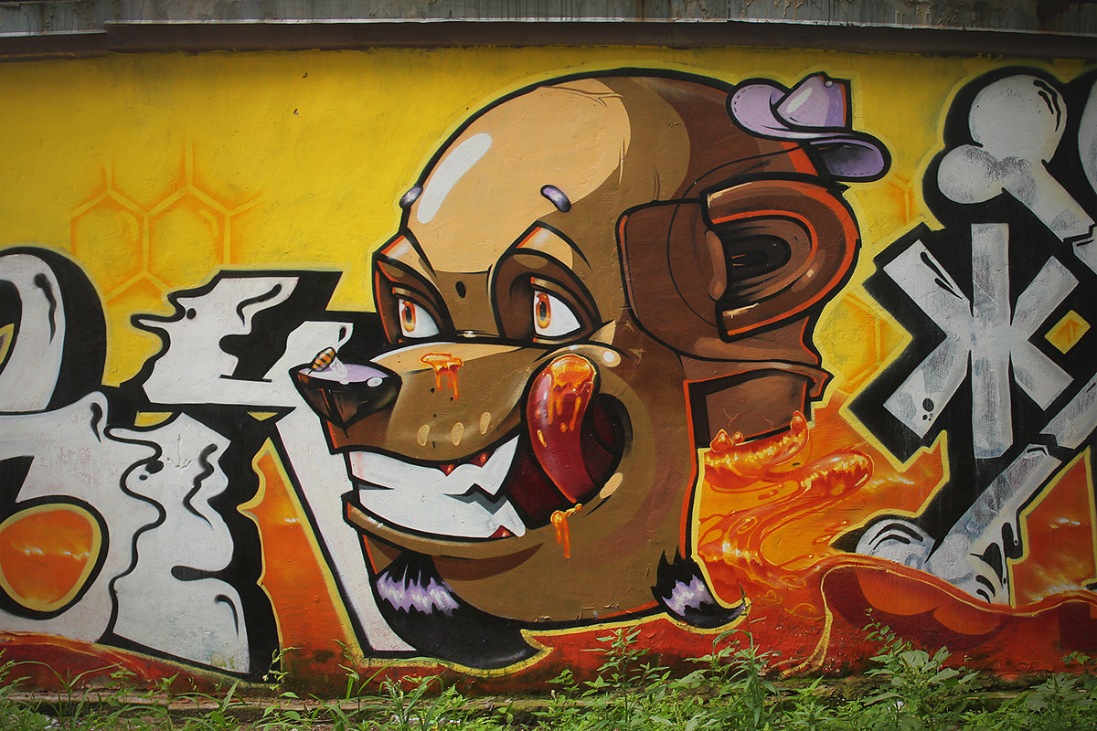characters Graffity streetart aerosol molotow