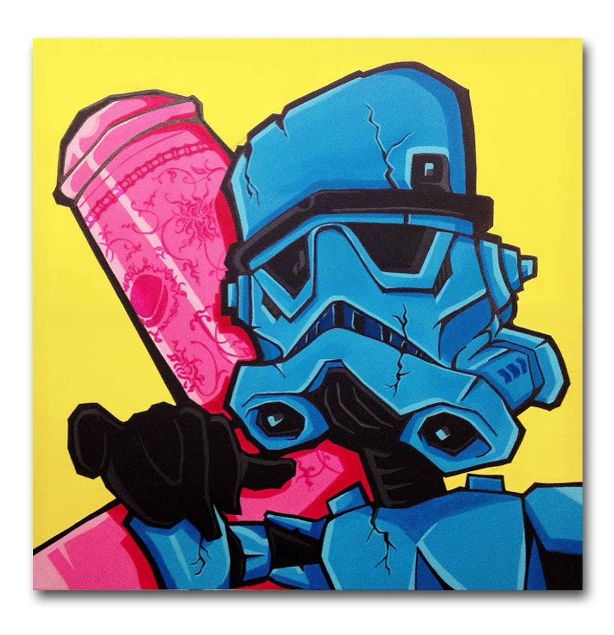 acrylic painting acrylic star wars Starwars still life canvas painting canvas purelibre libre lasalle college