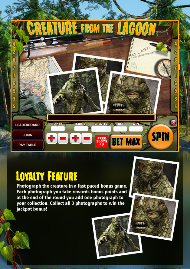 slot game brochure machine creature