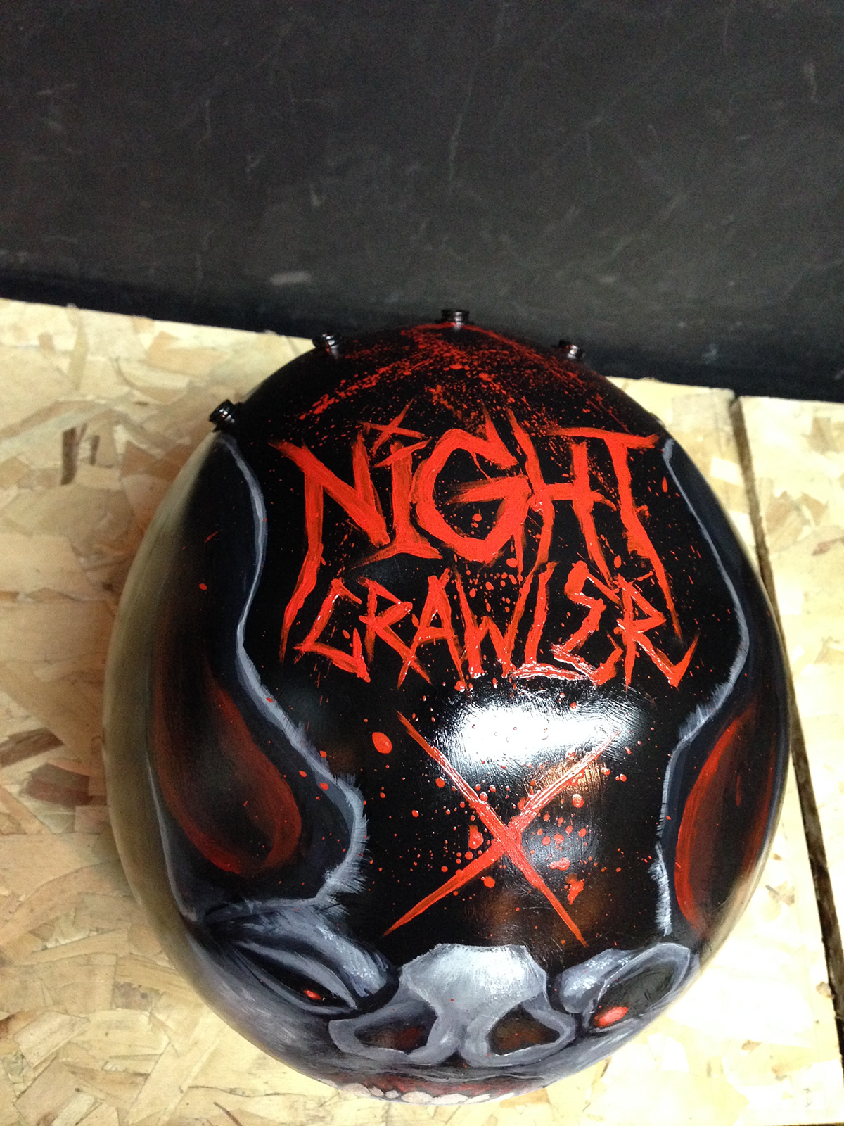 Helmet Nightcrawler acrylic bat