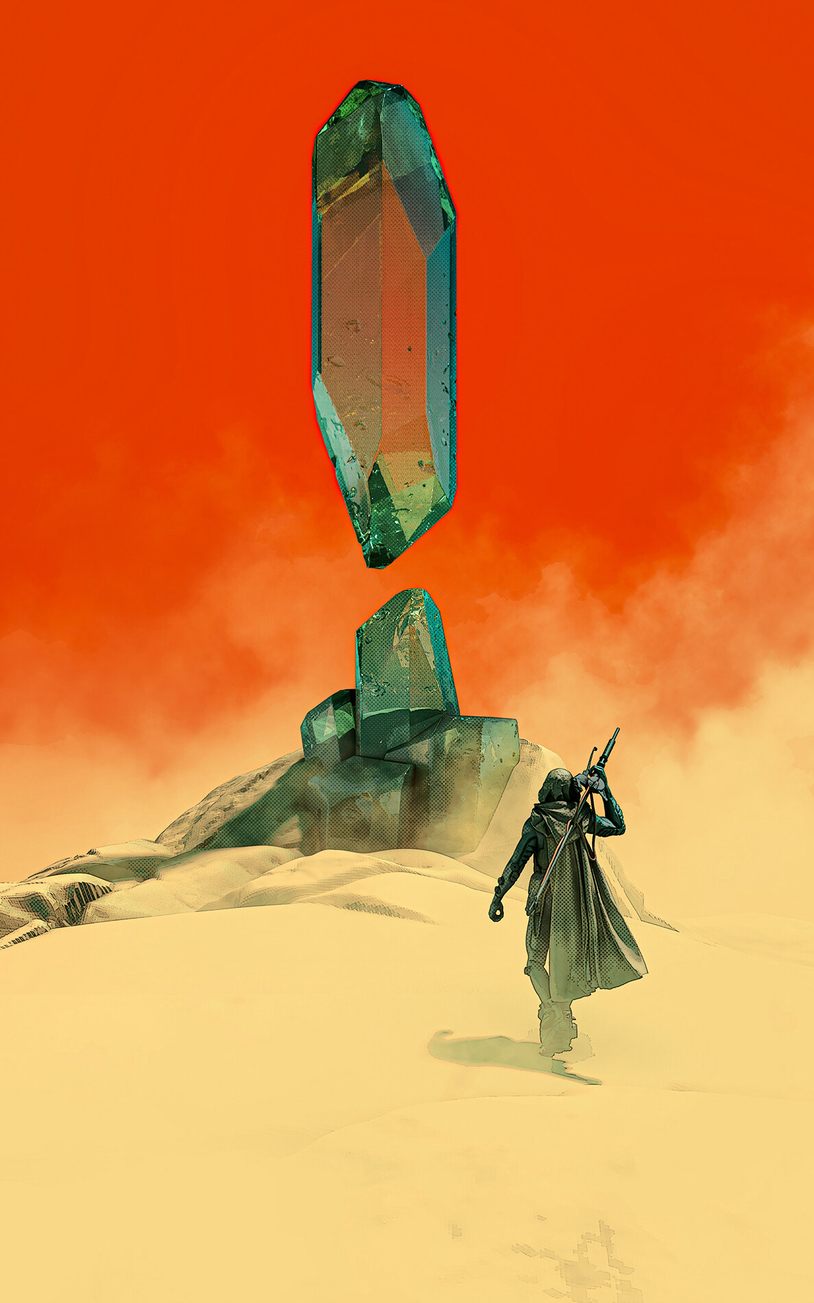 Digital Art  crystal Zbrush fantasy digital illustration artwork concept art Moebius inspired Noai